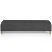 Kit 02 Puffs Decorativo Sala de Estar Bali W01 Pés Palito 190x60cm Linho Cinza Escuro - Lyam Decor