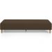 Kit 02 Puffs Decorativo Sala de Estar Bali W01 Pés Palito 190x60cm Suede Marrom - Lyam Decor