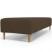 Kit 02 Puffs Decorativo Sala de Estar Bali W01 Pés Palito 190x60cm Suede Marrom - Lyam Decor