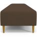 Kit 02 Puffs Decorativo Sala de Estar Bali W01 Pés Palito 190x60cm Suede Marrom - Lyam Decor