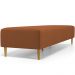 Kit 02 Puffs Decorativo Sala de Estar Bali W01 Pés Palito 210x60cm Bouclê Terracota - Lyam Decor