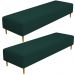 Kit 02 Puffs Decorativo Sala de Estar Bali W01 Pés Palito 210x60cm Bouclê Verde - Lyam Decor