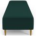 Kit 02 Puffs Decorativo Sala de Estar Bali W01 Pés Palito 210x60cm Bouclê Verde - Lyam Decor