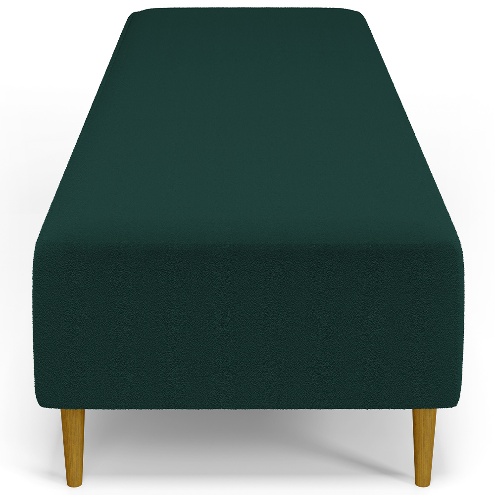 Kit 02 Puffs Decorativo Sala de Estar Bali W01 Pés Palito 210x60cm Bouclê Verde - Lyam Decor