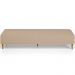 Kit 02 Puffs Decorativo Sala de Estar Bali W01 Pés Palito 210x60cm Linho Bege Escuro - Lyam Decor