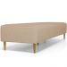 Kit 02 Puffs Decorativo Sala de Estar Bali W01 Pés Palito 210x60cm Linho Bege Escuro - Lyam Decor