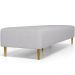Kit 02 Puffs Decorativo Sala de Estar Bali W01 Pés Palito 210x60cm Linho Cinza - Lyam Decor