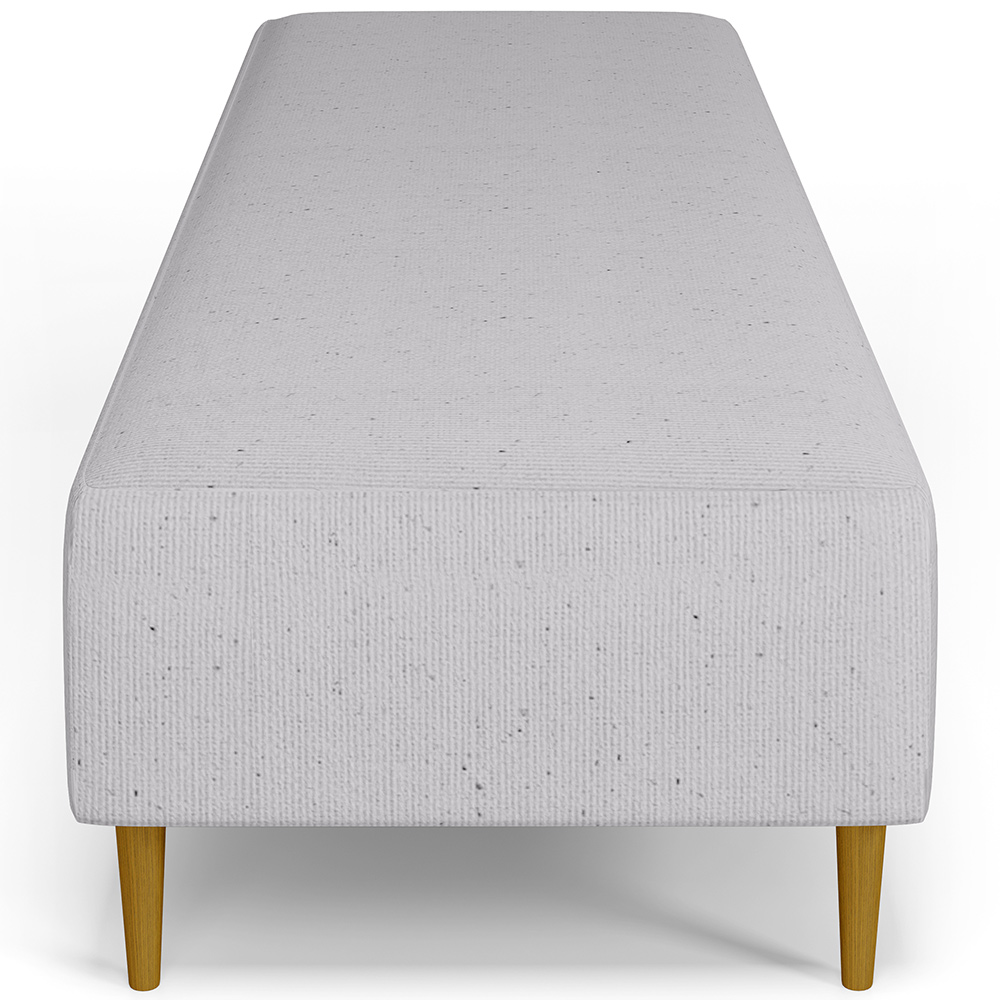 Kit 02 Puffs Decorativo Sala de Estar Bali W01 Pés Palito 210x60cm Linho Cinza - Lyam Decor