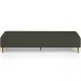 Kit 02 Puffs Decorativo Sala de Estar Bali W01 Pés Palito 210x60cm Linho Verde Musgo - Lyam Decor