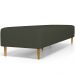 Kit 02 Puffs Decorativo Sala de Estar Bali W01 Pés Palito 210x60cm Linho Verde Musgo - Lyam Decor