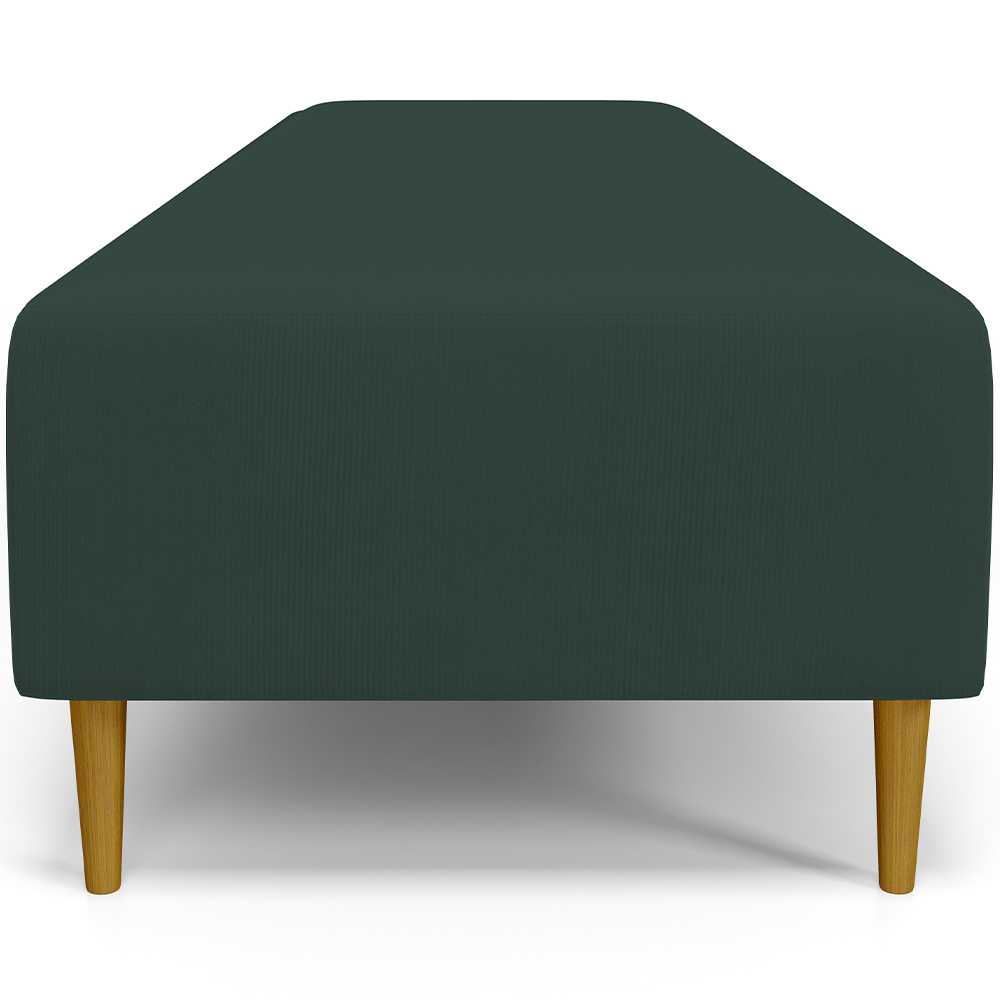 Kit 02 Puffs Decorativo Sala de Estar Bali W01 Pés Palito 210x60cm Suede Verde Musgo - Lyam Decor