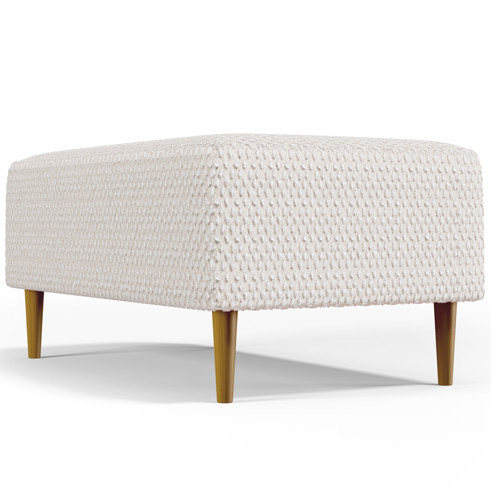 Kit 02 Puffs Decorativo Sala de Estar Cléo Pés Palito 90 cm W01 Bouclê Cru - Lyam