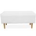 Kit 02 Puffs Decorativo Sala de Estar Cléo W01 Pés Palito 90 cm Corino Branco - Lyam Decor