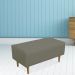 Kit 02 Puffs Decorativo Sala de Estar Cléo W01 Pés Palito 90 cm Corino Cinza - Lyam Decor