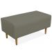 Kit 02 Puffs Decorativo Sala de Estar Cléo W01 Pés Palito 90 cm Corino Cinza - Lyam Decor