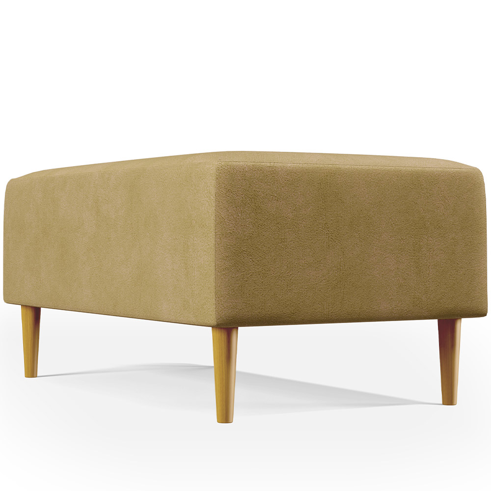 Kit 02 Puffs Decorativo Sala de Estar Cléo W01 Pés Palito 90 cm Couríssimo Casco Fendi - Lyam Decor