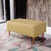 Kit 02 Puffs Decorativo Sala de Estar Cléo W01 Pés Palito 90 cm Couríssimo Casco Fendi - Lyam Decor