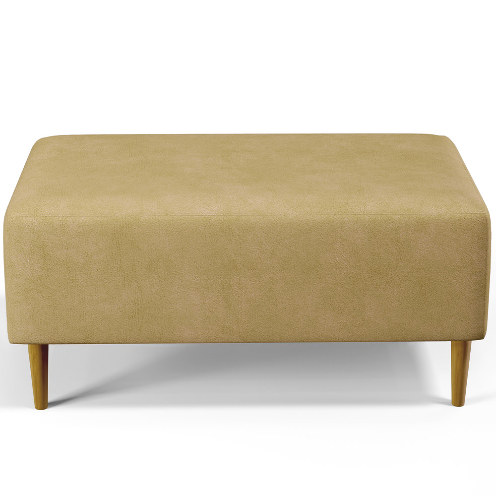 Kit 02 Puffs Decorativo Sala de Estar Cléo W01 Pés Palito 90 cm Couríssimo Casco Fendi - Lyam Decor