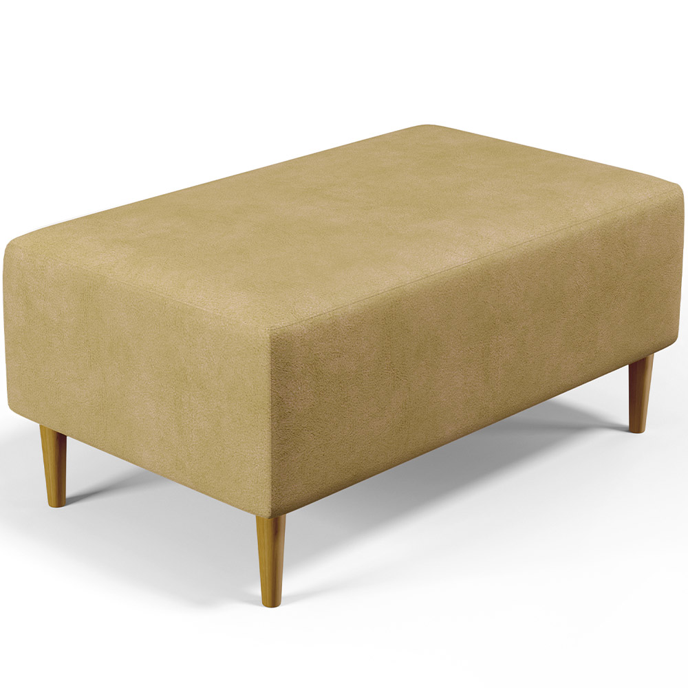 Kit 02 Puffs Decorativo Sala de Estar Cléo W01 Pés Palito 90 cm Couríssimo Casco Fendi - Lyam Decor