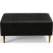 Kit 02 Puffs Decorativo Sala de Estar Cléo W01 Pés Palito 90 cm Couríssimo Preto - Lyam Decor