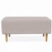 Kit 02 Puffs Decorativo Sala de Estar Cléo W01 Pés Palito 90 cm Linho Bege - Lyam Decor