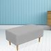 Kit 02 Puffs Decorativo Sala de Estar Cléo W01 Pés Palito 90 cm Linho Cinza - Lyam Decor