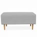 Kit 02 Puffs Decorativo Sala de Estar Cléo W01 Pés Palito 90 cm Linho Cinza - Lyam Decor
