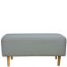 Kit 02 Puffs Decorativo Sala de Estar Cléo W01 Pés Palito 90 cm Linho Cinza Escuro - Lyam Decor