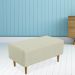 Kit 02 Puffs Decorativo Sala de Estar Cléo W01 Pés Palito 90 cm Suede Bege - Lyam Decor