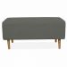 Kit 02 Puffs Decorativo Sala de Estar Cléo W01 Pés Palito 90 cm Suede Cinza - Lyam Decor