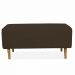 Kit 02 Puffs Decorativo Sala de Estar Cléo W01 Pés Palito 90 cm Suede Marrom - Lyam Decor