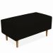 Kit 02 Puffs Decorativo Sala de Estar Cléo W01 Pés Palito 90 cm Suede Preto - Lyam Decor