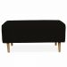 Kit 02 Puffs Decorativo Sala de Estar Cléo W01 Pés Palito 90 cm Suede Preto - Lyam Decor