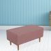 Kit 02 Puffs Decorativo Sala de Estar Cléo W01 Pés Palito 90 cm Suede Rosê - Lyam Decor