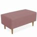 Kit 02 Puffs Decorativo Sala de Estar Cléo W01 Pés Palito 90 cm Suede Rosê - Lyam Decor