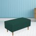 Kit 02 Puffs Decorativo Sala de Estar Cléo W01 Pés Palito 90 cm Suede Verde Musgo - Lyam Decor