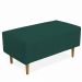 Kit 02 Puffs Decorativo Sala de Estar Cléo W01 Pés Palito 90 cm Suede Verde Musgo - Lyam Decor