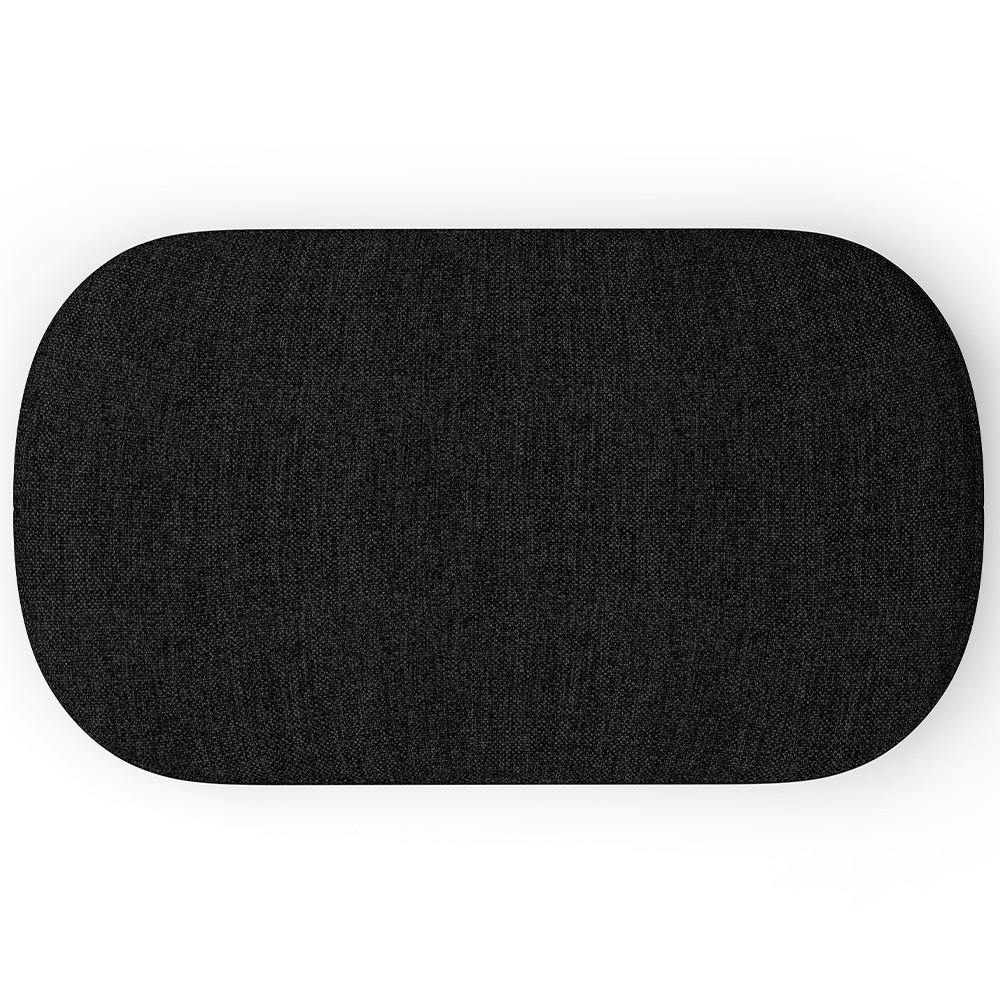 Kit 02 Puffs Decorativos Orgânico para Living Quarto 100cm Doha W01 Linho Chumbo - Lyam Decor