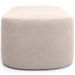 Kit 02 Puffs Decorativos Orgânico para Living Quarto 100cm Doha W01 Suede Bege - Lyam Decor