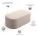 Kit 02 Puffs Decorativos Orgânico para Living Quarto 100cm Doha W01 Suede Bege - Lyam Decor