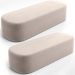 Kit 02 Puffs Decorativos Orgânico para Living Quarto 160cm Doha W01 Suede Bege - Lyam Decor