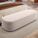 Kit 02 Puffs Decorativos Orgânico para Living Quarto 160cm Doha W01 Suede Bege - Lyam Decor