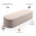 Kit 02 Puffs Decorativos Orgânico para Living Quarto 160cm Doha W01 Suede Bege - Lyam Decor