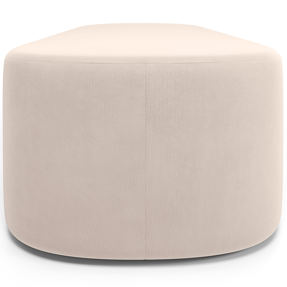 Kit 02 Puffs Decorativos Orgânico para Living Quarto 160cm Doha W01 Suede Bege - Lyam Decor