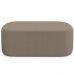 Kit 02 Puffs Decorativos Orgânicos Para Living Quarto 100cm Doha W01 Bouclê Bege - Lyam Decor