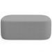 Kit 02 Puffs Decorativos Orgânicos Para Living Quarto 100cm Doha W01 Bouclê Cinza - Lyam Decor
