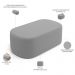 Kit 02 Puffs Decorativos Orgânicos Para Living Quarto 100cm Doha W01 Bouclê Cinza - Lyam Decor