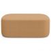 Kit 02 Puffs Decorativos Orgânicos Para Living Quarto 100cm Doha W01 Bouclê Mostarda - Lyam Decor