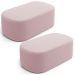 Kit 02 Puffs Decorativos Orgânicos Para Living Quarto 100cm Doha W01 Bouclê Rose - Lyam Decor