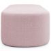Kit 02 Puffs Decorativos Orgânicos Para Living Quarto 100cm Doha W01 Bouclê Rose - Lyam Decor